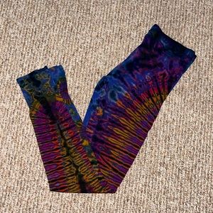 Tie dye yoga leggings